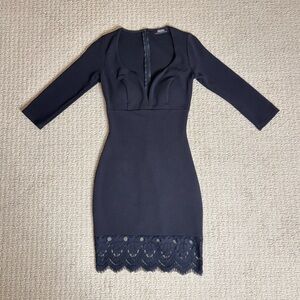 Lulu’s Black Lace Cocktail Dress
